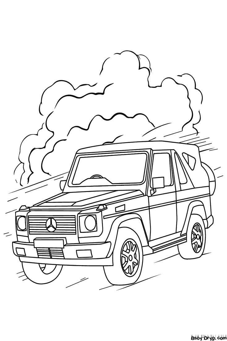 Mercedes-Benz G-Class Coloring Page | Coloring Mercedes Benz