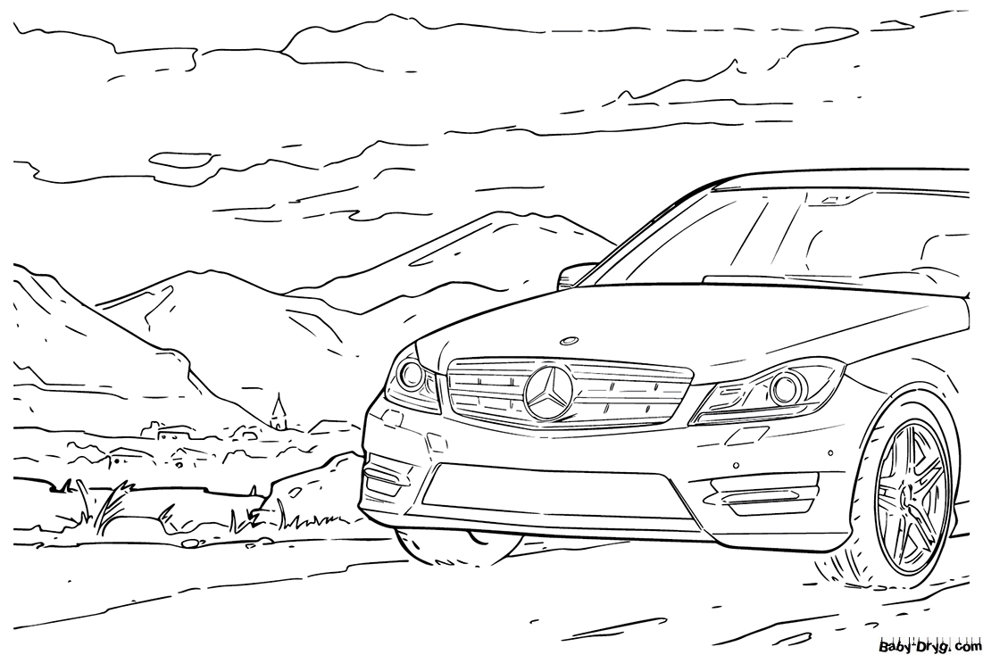 Mercedes-Benz GLC Coloring Page | Coloring Mercedes Benz