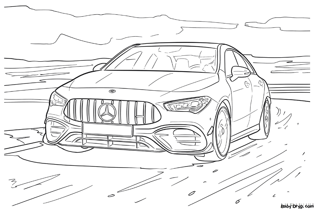 Mercedes-Benz GLE coupe Coloring Page | Coloring Mercedes Benz
