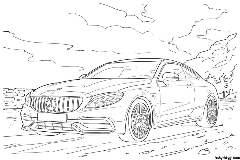 Mercedes-Benz Mercedes AMG GT-63 Coloring Page | Coloring Mercedes Benz