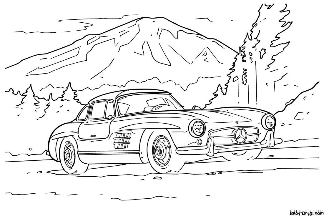 Mercedes-Benz picture for coloring | Coloring Mercedes Benz