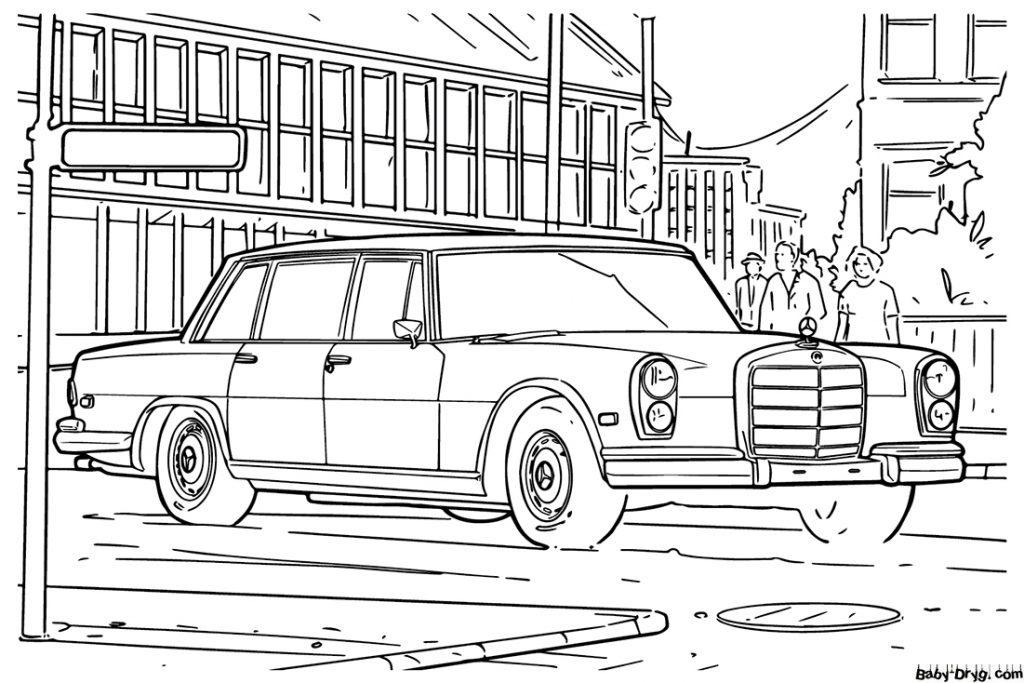 Mercedes-Benz printout Coloring Page | Coloring Mercedes Benz