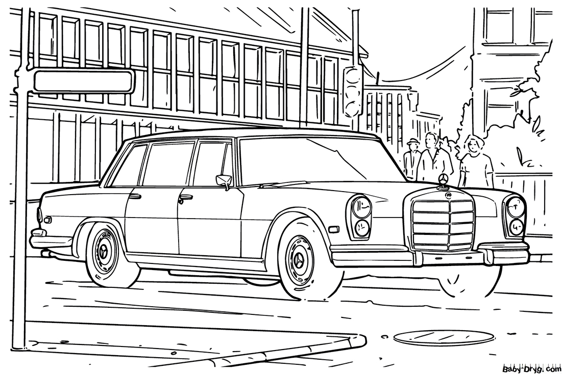 Mercedes-Benz printout Coloring Page | Coloring Mercedes Benz