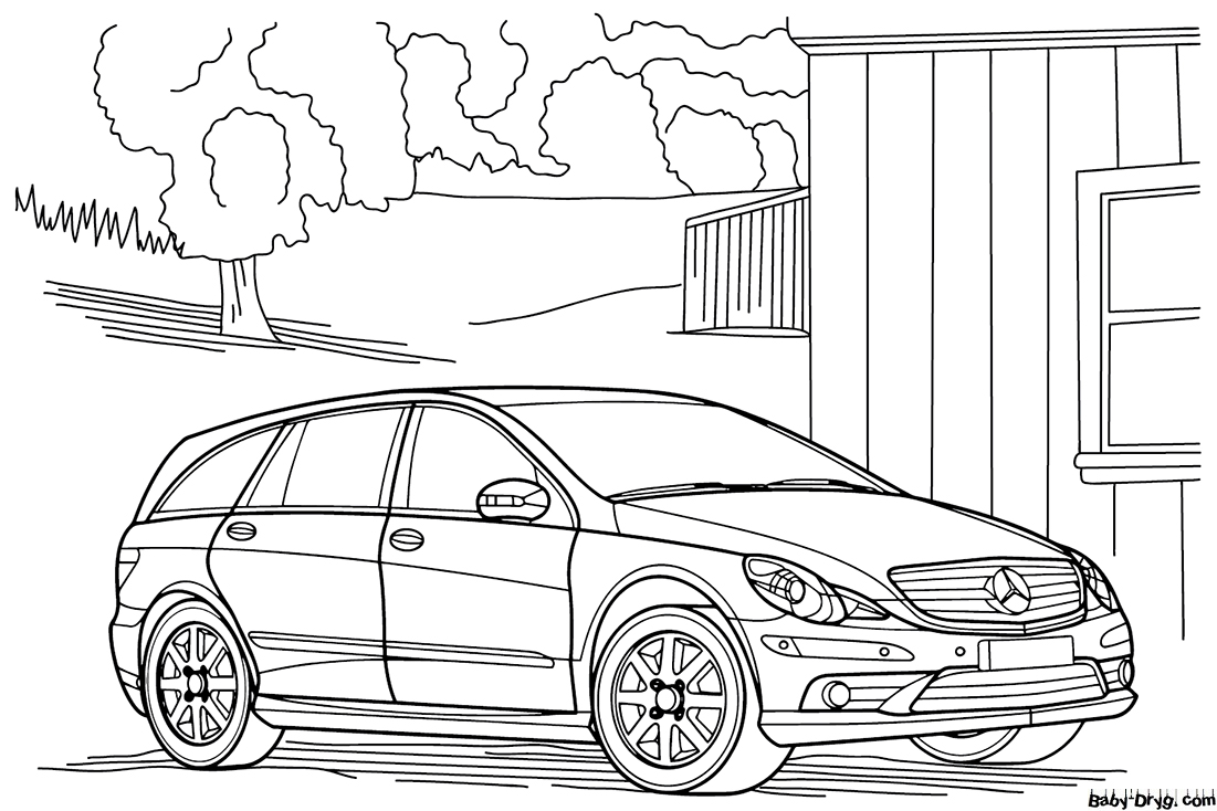 Mercedes-Benz R-Class Coloring Page | Coloring Mercedes Benz
