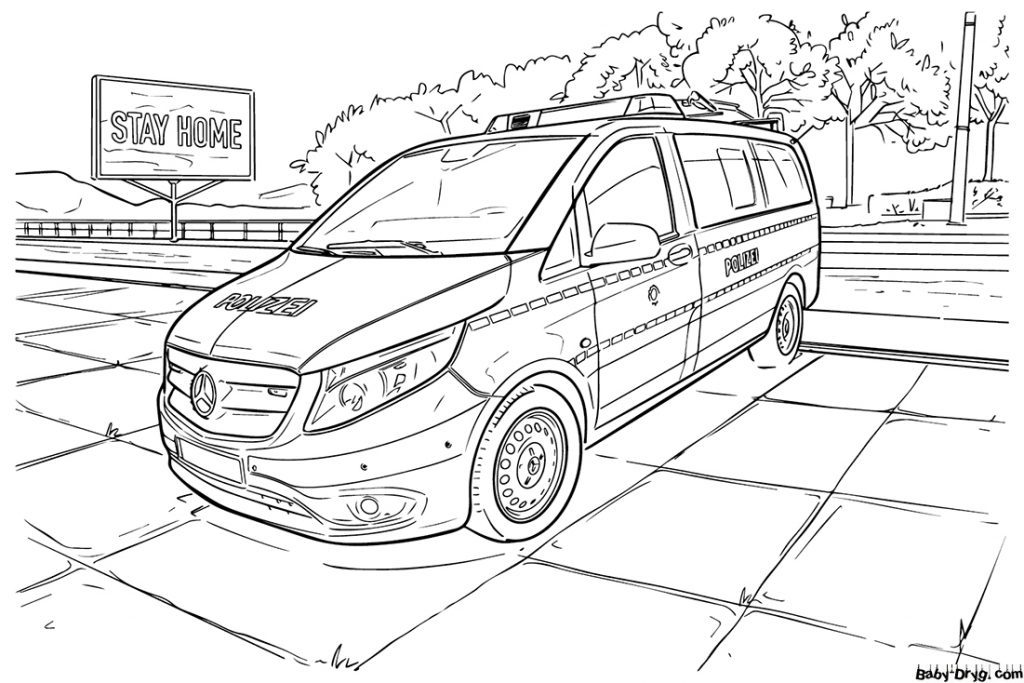 Mercedes-Benz V-Class Coloring Page | Coloring Mercedes Benz