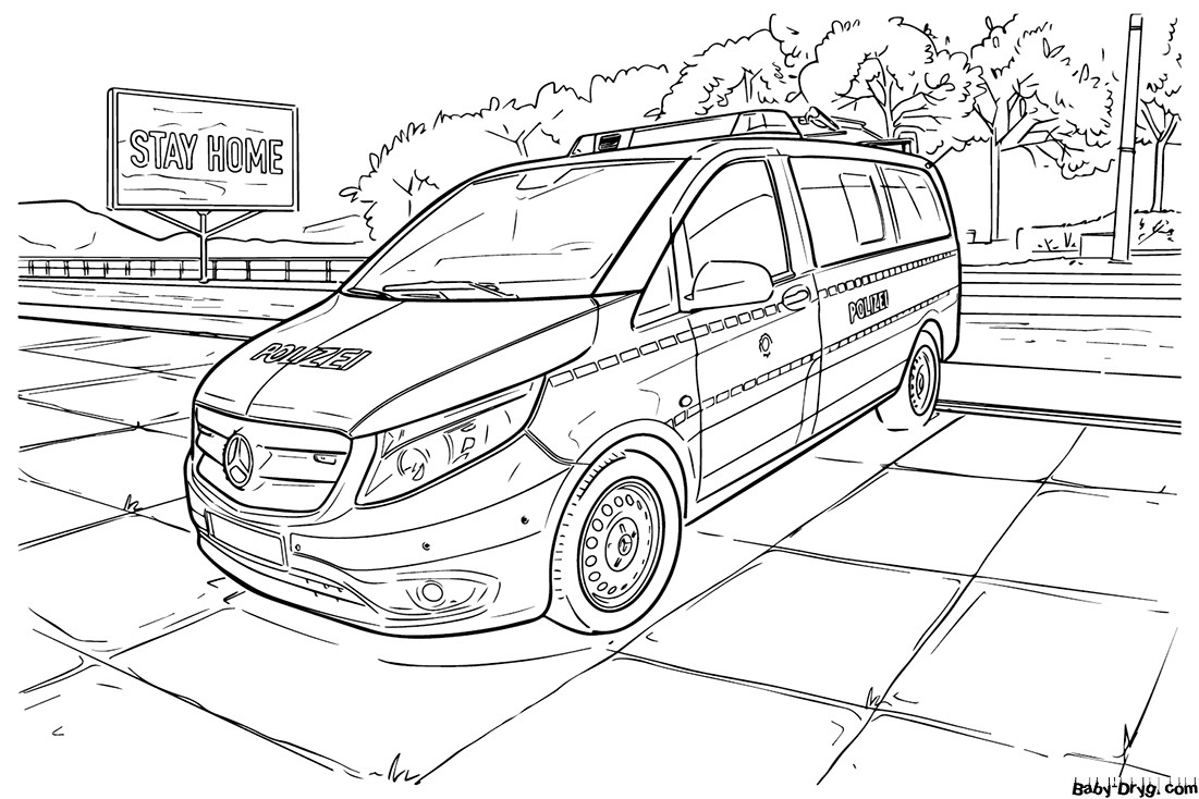 Mercedes-Benz V-Class Coloring Page | Coloring Mercedes Benz