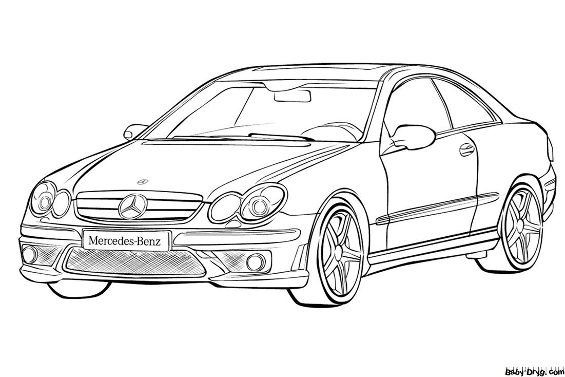 Mercedes car Coloring Page | Coloring Mercedes Benz