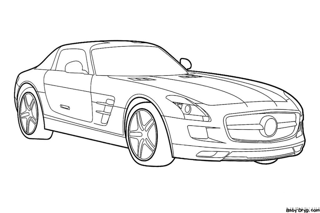 Mercedes Coupe Coloring Page | Coloring Mercedes Benz