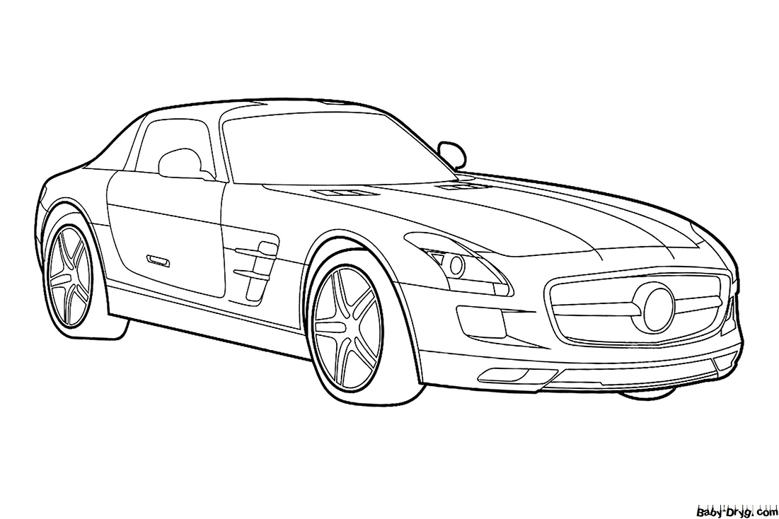 Mercedes Coupe Coloring Page | Coloring Mercedes Benz
