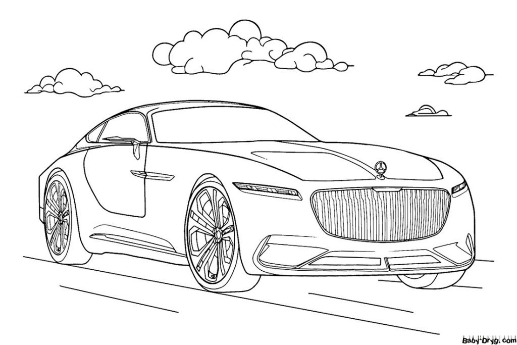 Mercedes Maybach S-Class Coloring Page | Coloring Mercedes Benz