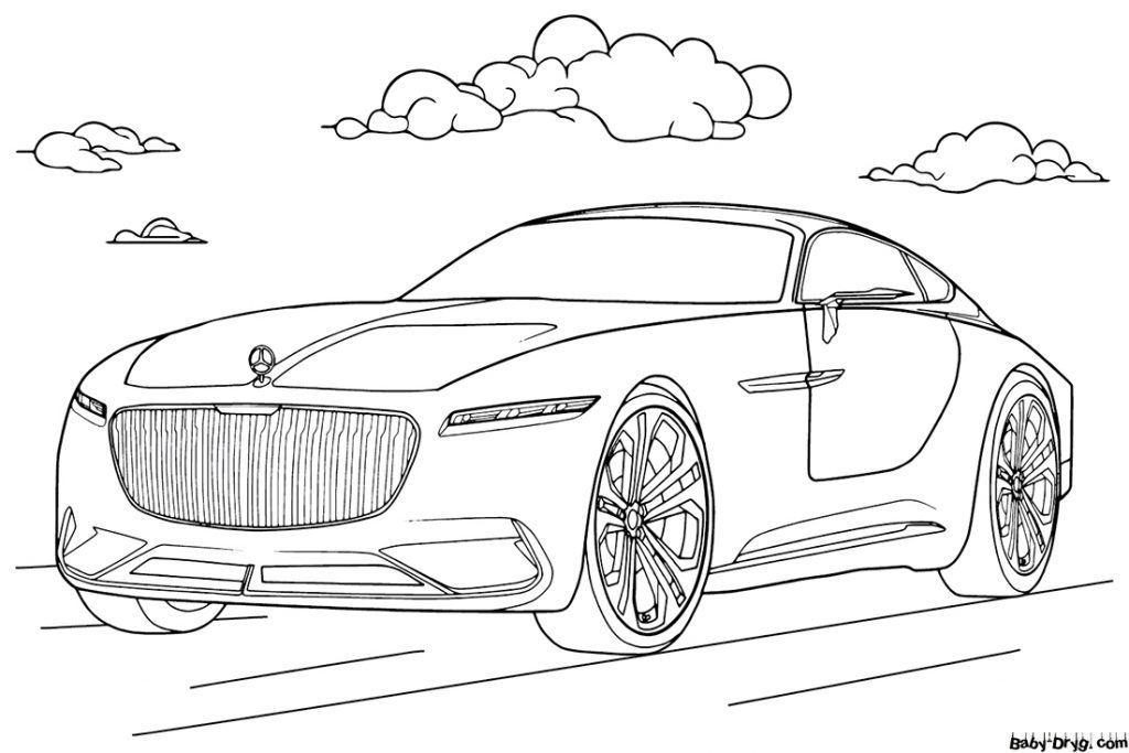 Mercedes S-Class Maybach Coloring Page | Coloring Mercedes Benz
