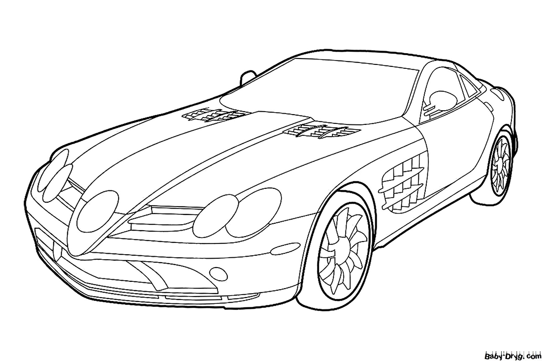 Mercedes SLR McLaren Coloring Page | Coloring Mercedes Benz