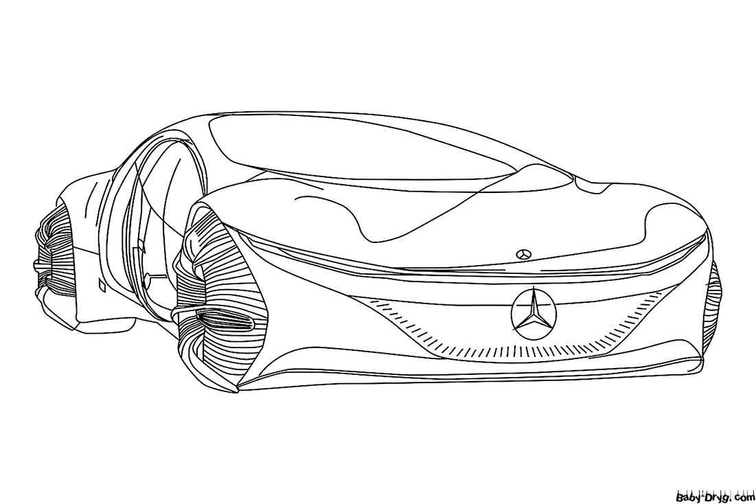 Mercedes Vision AVTR Avatar Coloring Page | Coloring Mercedes Benz