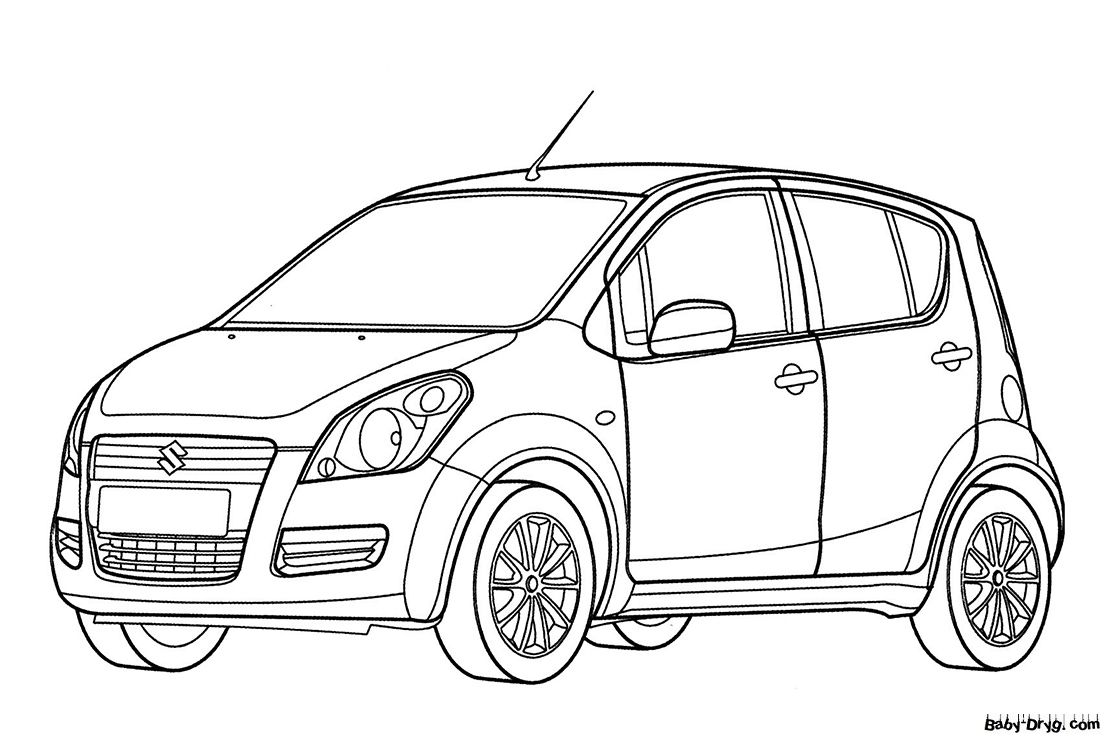 Coloring Page Suzuki car print out | Coloring Suzuki