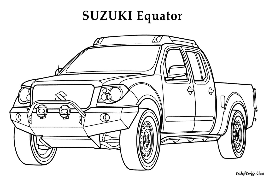 Coloring Page Suzuki Equator | Coloring Suzuki