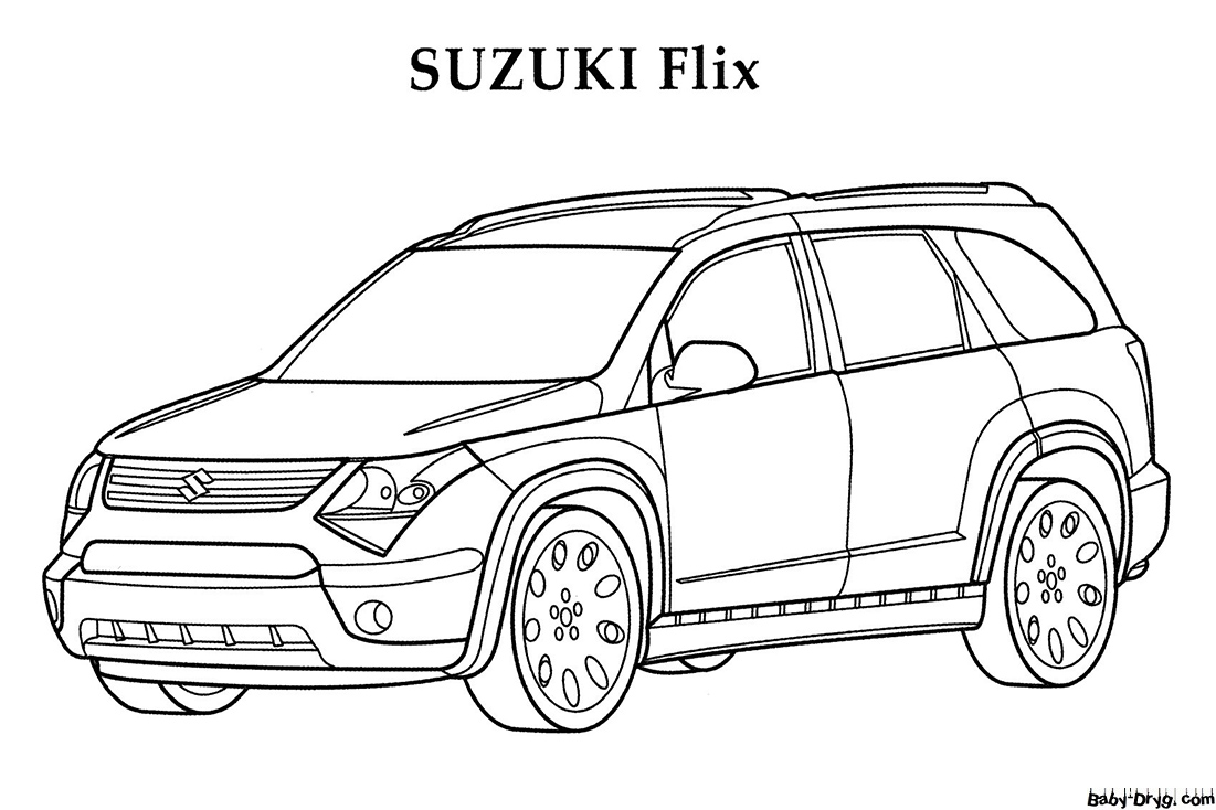 Coloring Page Suzuki Flix | Coloring Suzuki