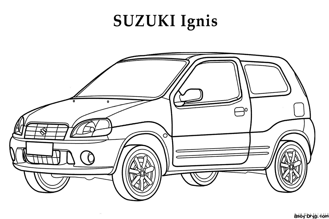 Coloring Page Suzuki Ignis | Coloring Suzuki