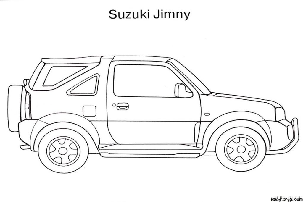 Coloring Page Suzuki Jimny | Coloring Suzuki
