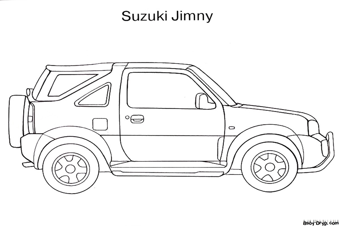 Coloring Page Suzuki Jimny | Coloring Suzuki