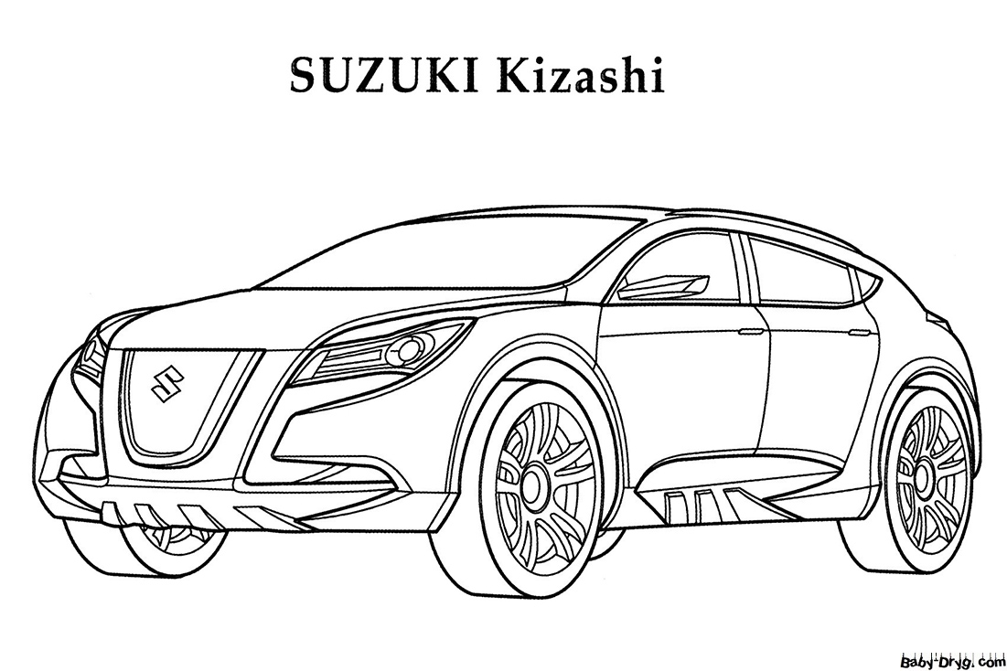 Coloring Page Suzuki Kizashi | Coloring Suzuki