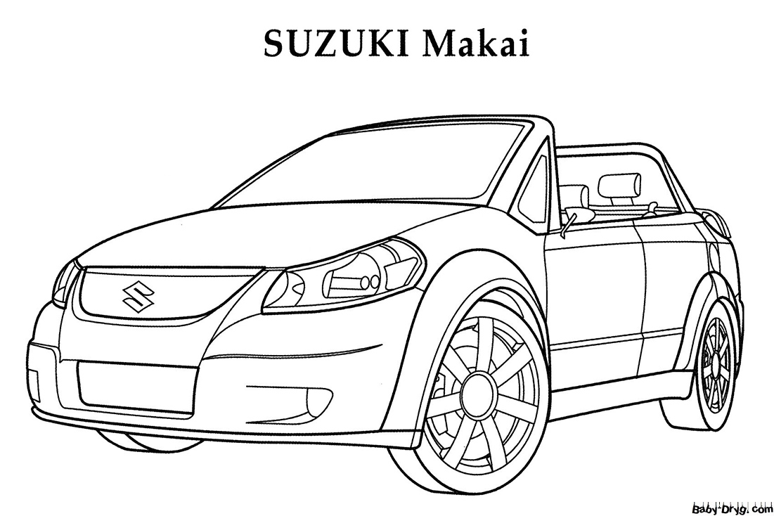 Coloring Page Suzuki Makai | Coloring Suzuki