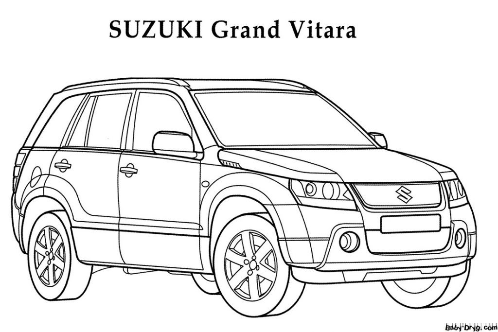 Grand Vitara Coloring Page | Coloring Suzuki