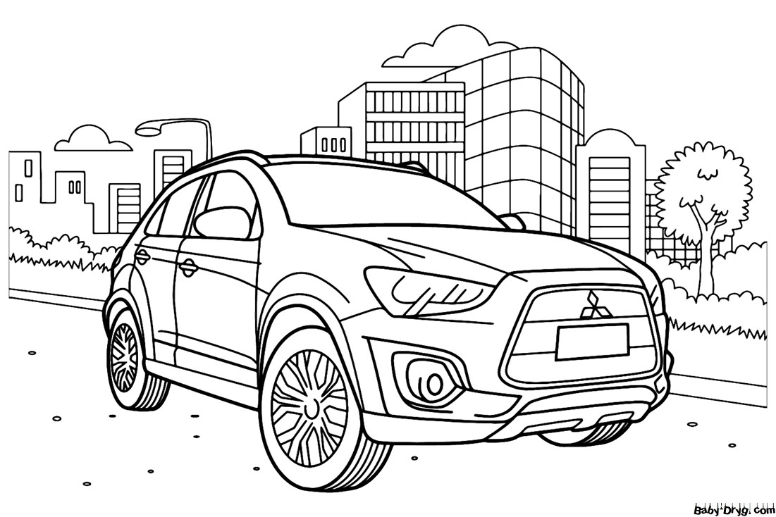 Mitsubishi ASX Coloring Page | Coloring Mitsubishi