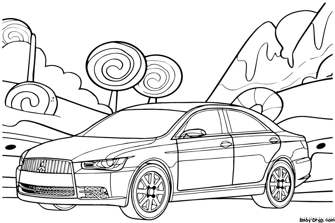Mitsubishi Concept ZT Coloring Page | Coloring Mitsubishi