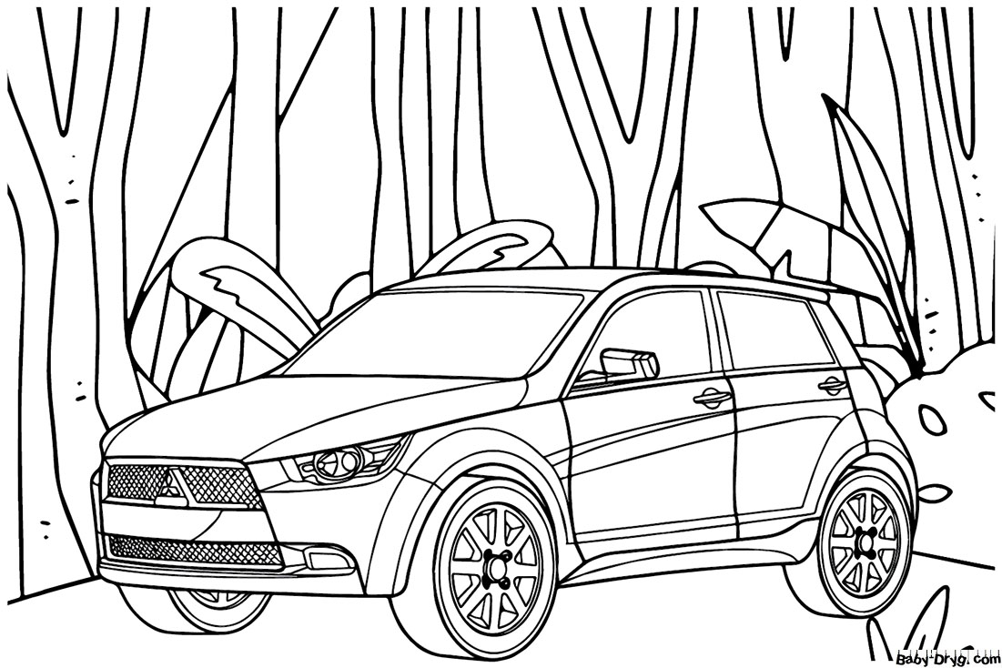 Mitsubishi CX Coloring Page | Coloring Mitsubishi