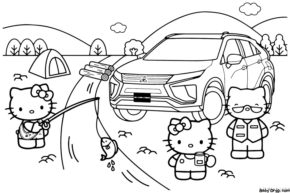 Mitsubishi Eclipse Cross Coloring Page | Coloring Mitsubishi