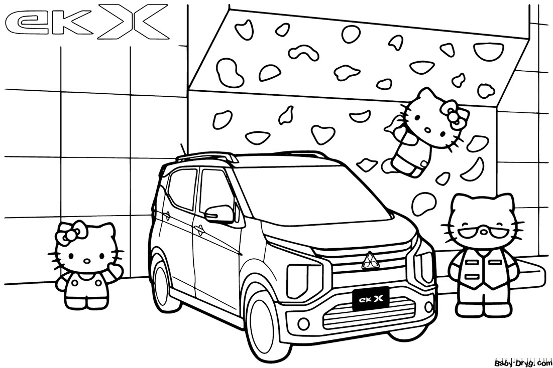 Mitsubishi EK X Coloring Page | Coloring Mitsubishi