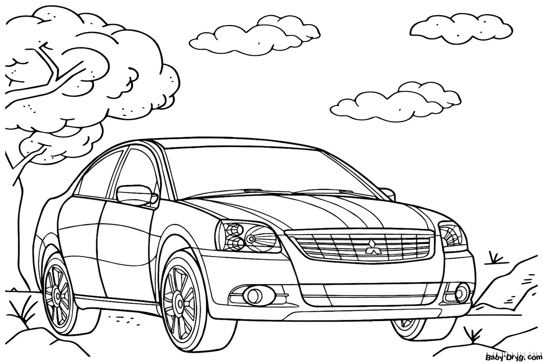 Mitsubishi Galant Coloring Page | Coloring Mitsubishi