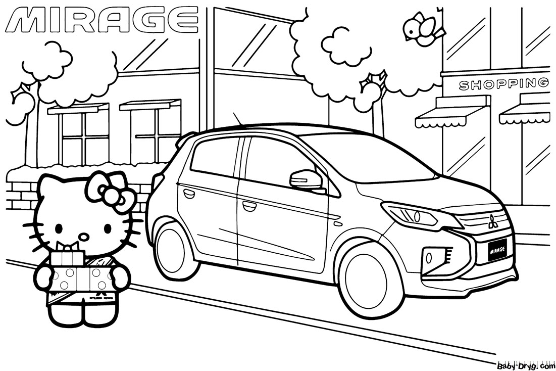 Mitsubishi Mirage free Coloring Page | Coloring Mitsubishi