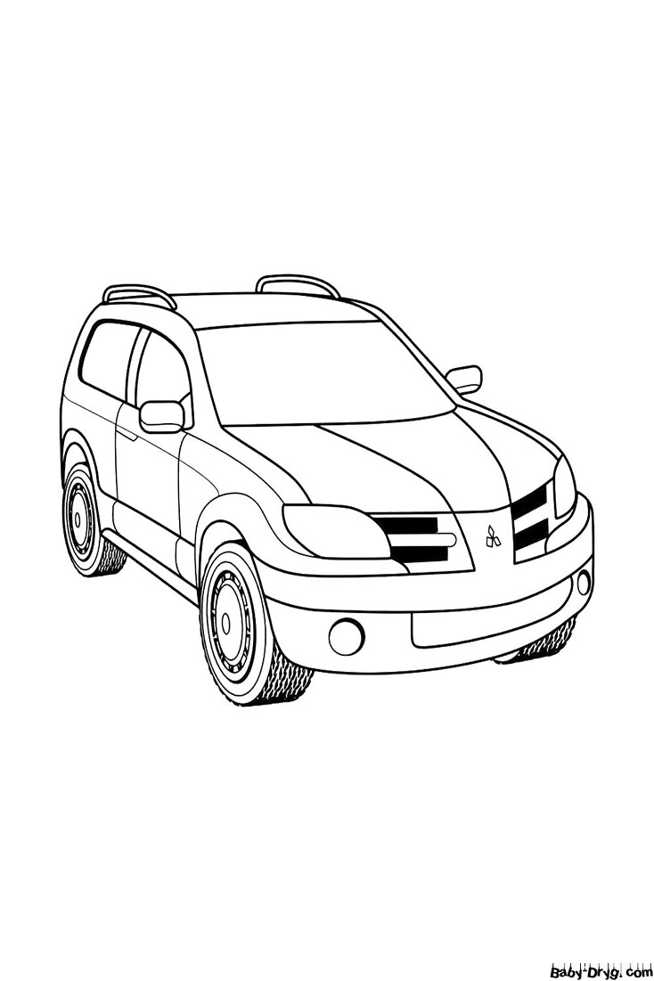 Mitsubishi Outlander I series Coloring Page | Coloring Mitsubishi
