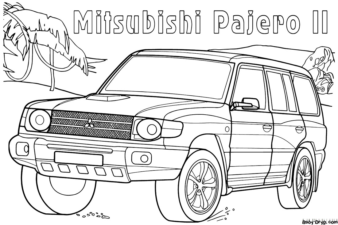 Mitsubishi Pagero II Coloring Page | Coloring Mitsubishi