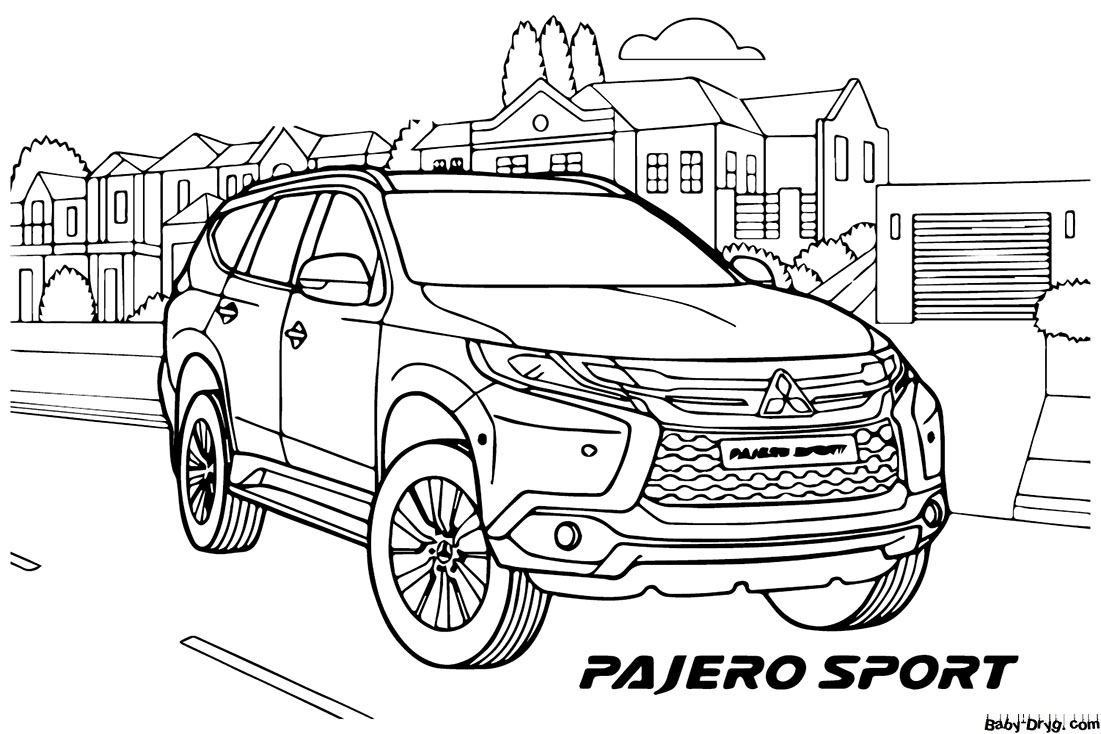 Mitsubishi Pagero Sport Coloring Page | Coloring Mitsubishi