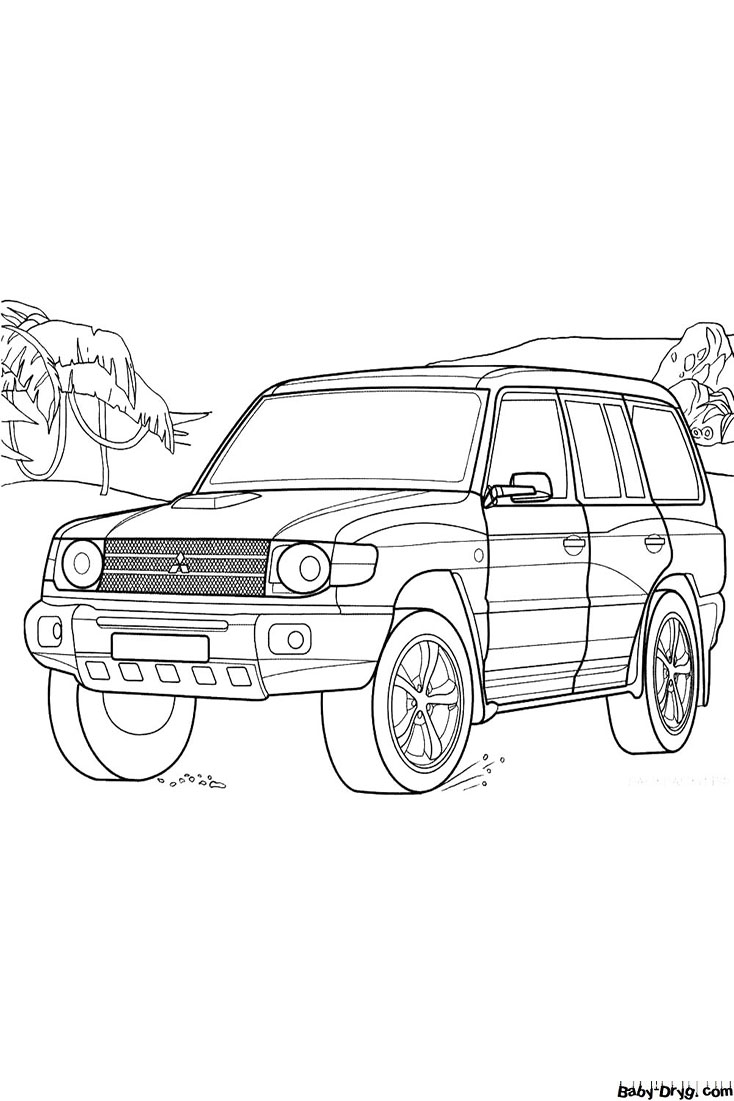 Mitsubishi Pajero Sport Coloring Page | Coloring Mitsubishi