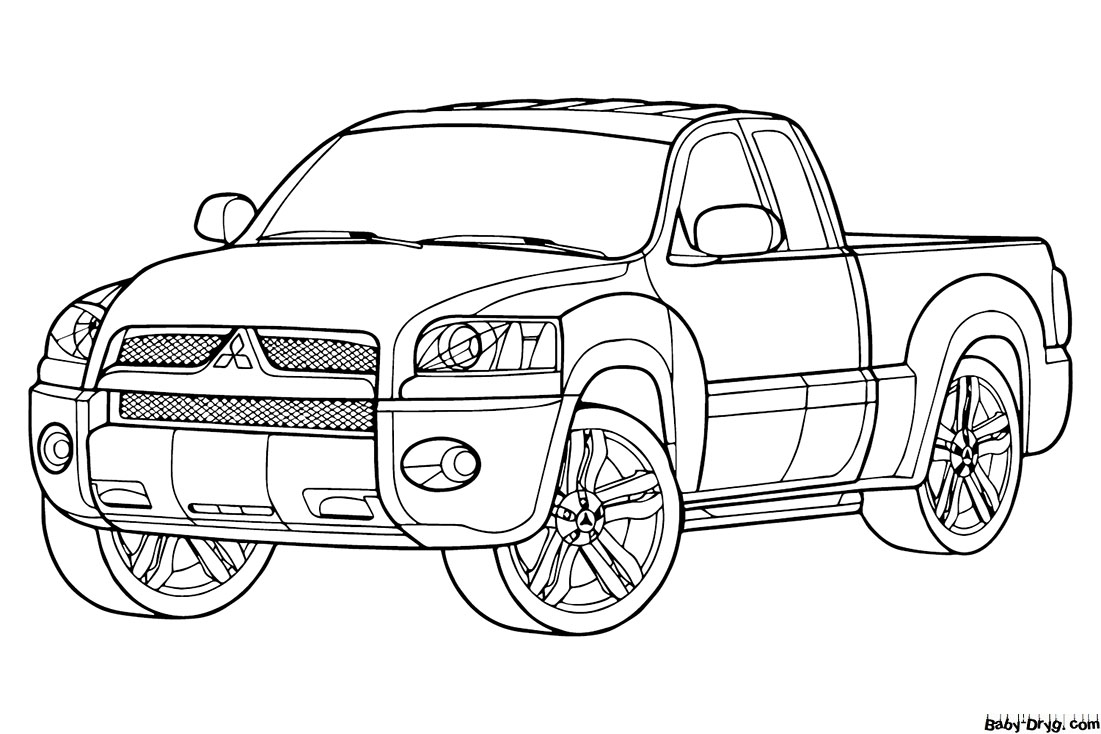 Mitsubishi Raider XLS Coloring Page | Coloring Mitsubishi