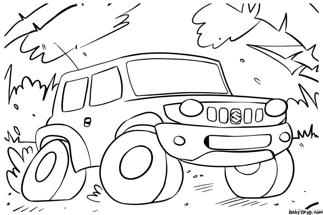 Suzuki Aruba Coloring Page | Coloring Suzuki