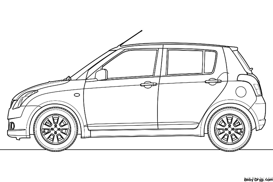 Suzuki Coloring Page for kids print out | Coloring Suzuki