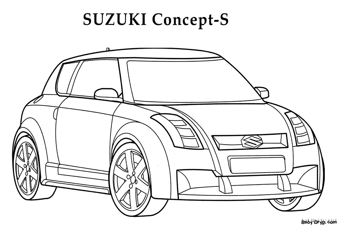 Suzuki Concept-S Coloring Page | Coloring Suzuki