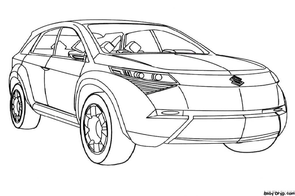 Suzuki Concept X Coloring Page | Coloring Suzuki
