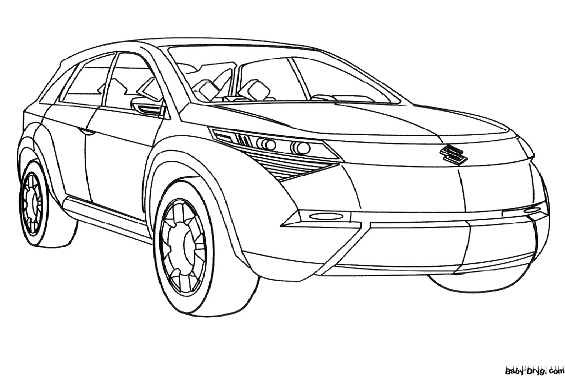 Suzuki Concept X Coloring Page | Coloring Suzuki