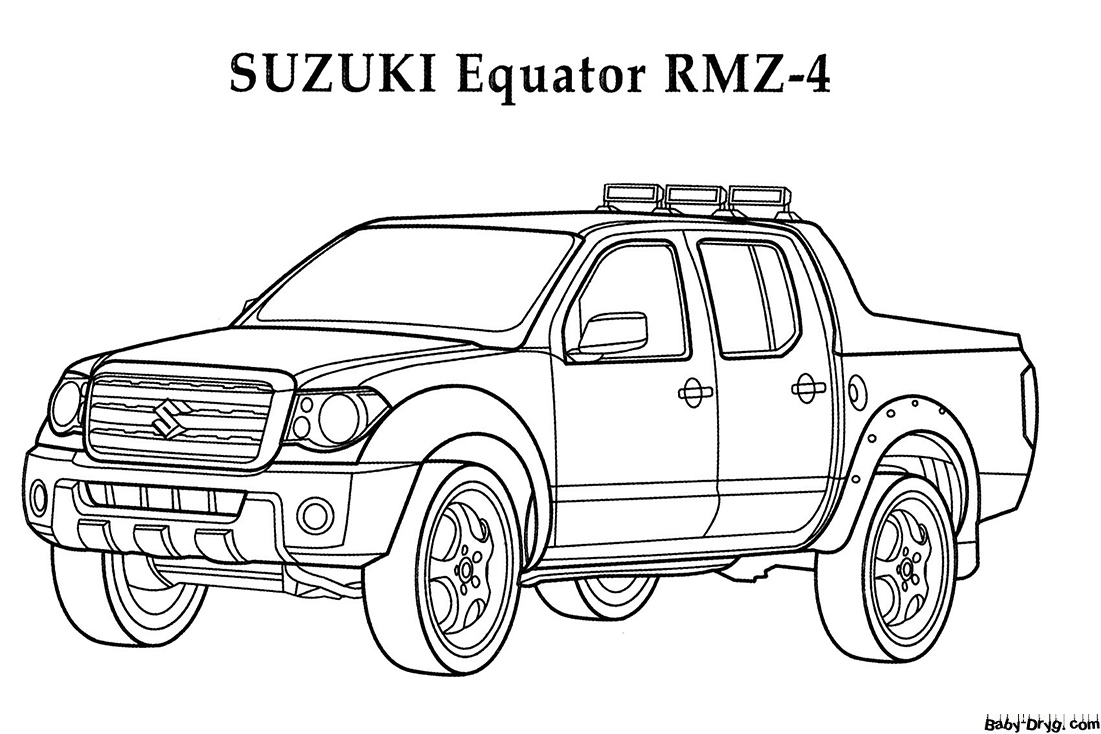 Suzuki Equator RMZ-4 Coloring Page | Coloring Suzuki