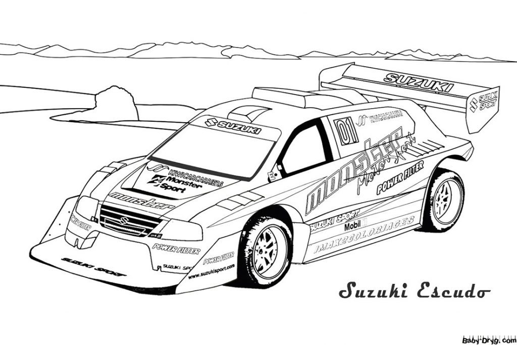 Suzuki Escudo Coloring Page | Coloring Suzuki