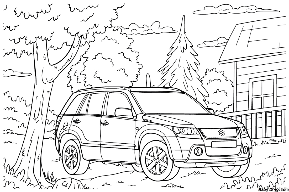 Suzuki Grand Vitara Coloring Page | Coloring Suzuki