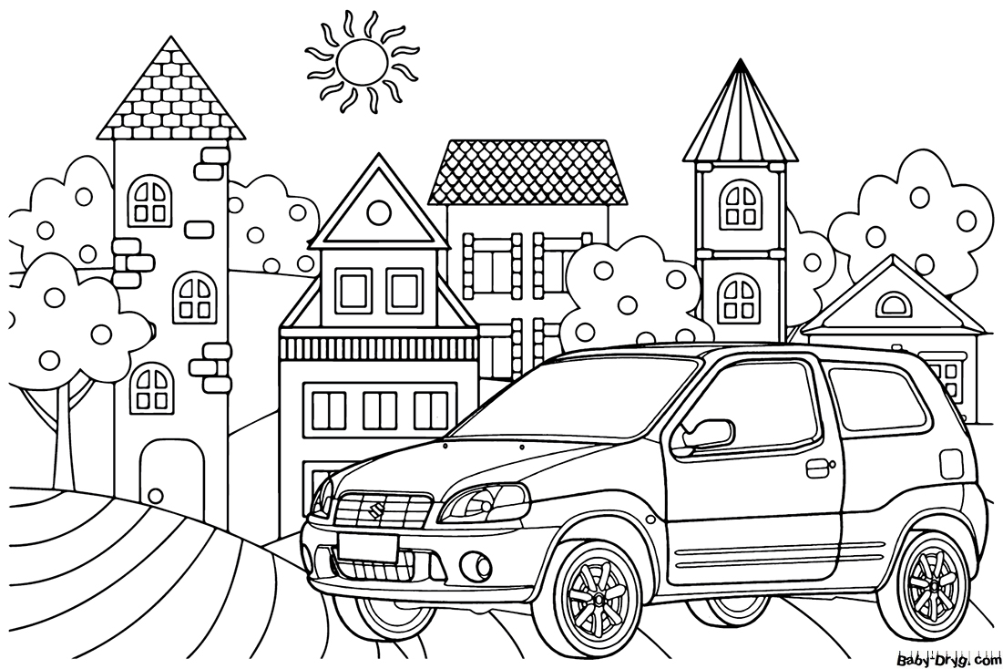 Suzuki Ignis Coloring Page | Coloring Suzuki