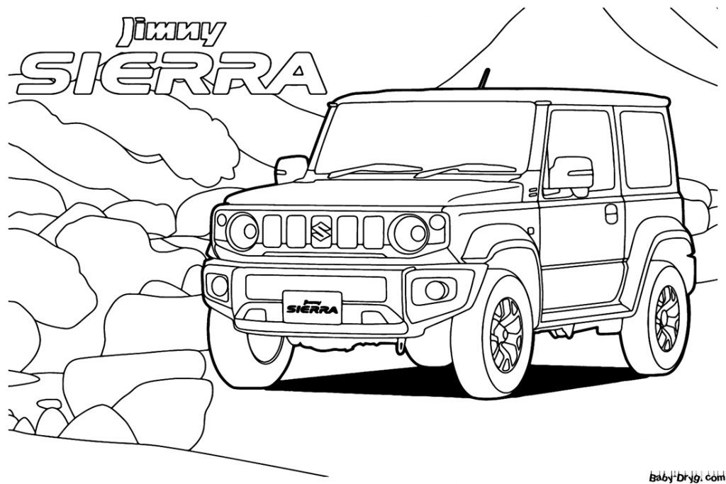 Suzuki Jimny Sierra Coloring Page | Coloring Suzuki