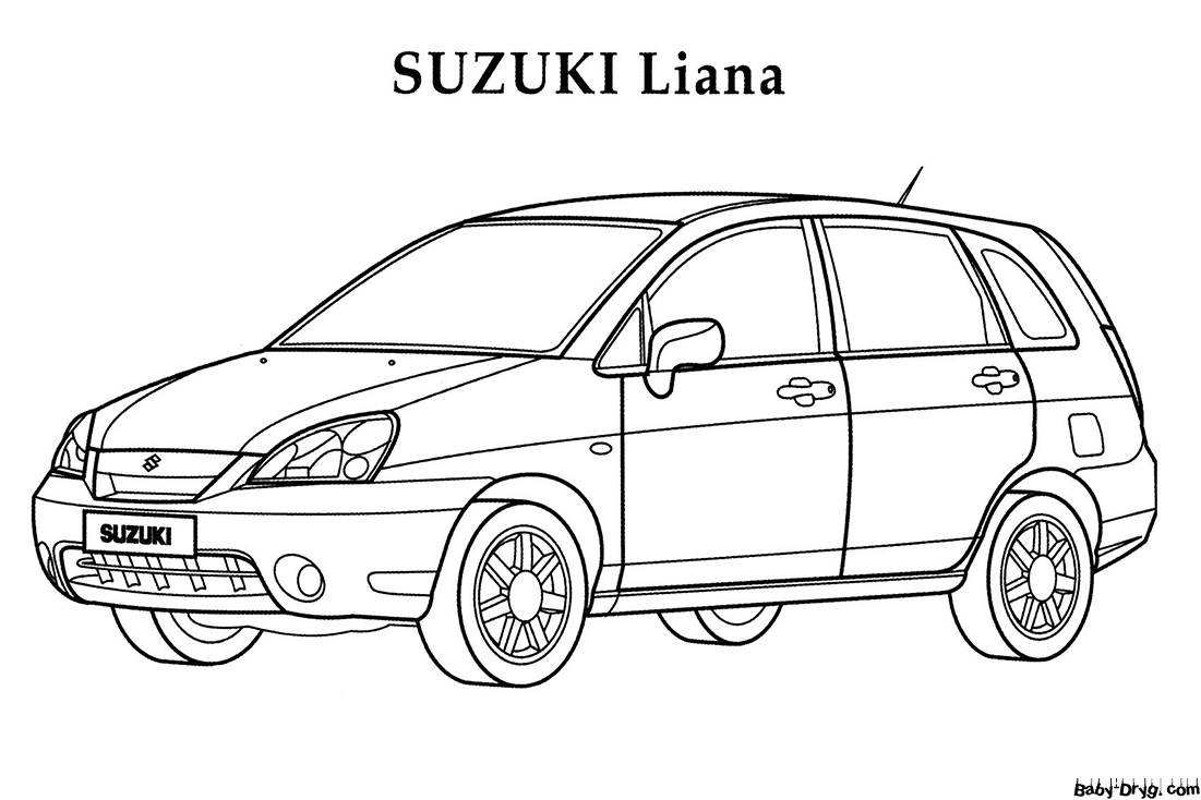Suzuki Liana Coloring Page | Coloring Suzuki