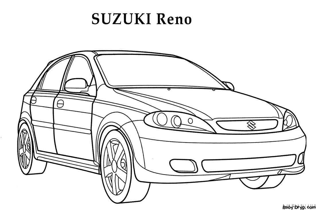 Suzuki Reno Coloring Page | Coloring Suzuki